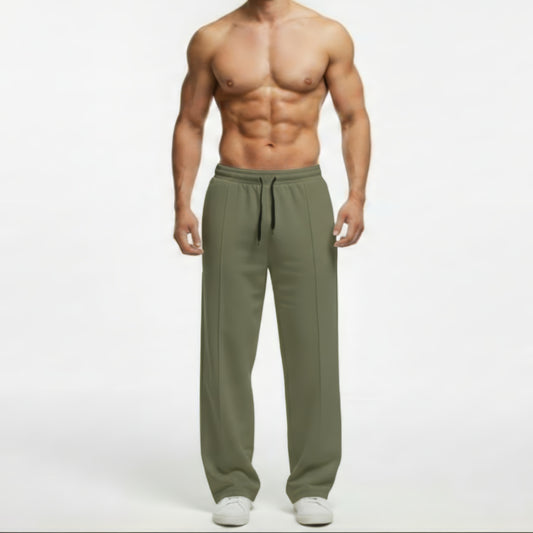 Olive Green Wide Leg Baggy Trouser