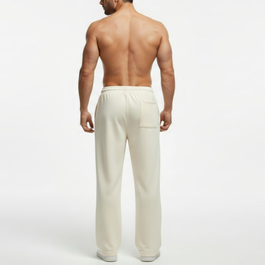 Beige Wide Leg Baggy Trouser